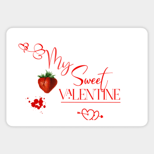 Sweet Valentine with Strawberry Fruit Magnet